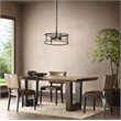 Chloe Lighting Ryker 4-Light Drum Metal Ceiling Pendant in Oil Rubbed Bronze