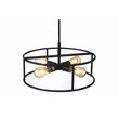 Chloe Lighting Ryker 4-Light Drum Metal Ceiling Pendant in Oil Rubbed Bronze