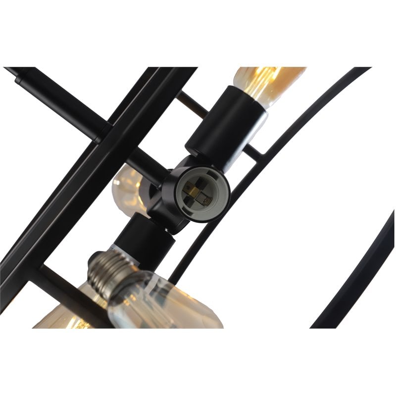 Chloe Lighting Ryker 4-Light Drum Metal Ceiling Pendant in Oil Rubbed Bronze