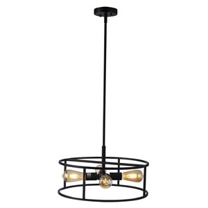 Chloe Lighting Ryker 4-Light Drum Metal Ceiling Pendant in Oil Rubbed Bronze