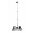 Chloe Lighting Wacian 5-Light Glass Metal Hanging Chandelier in Chrome