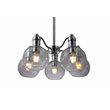 Chloe Lighting Wacian 5-Light Glass Metal Hanging Chandelier in Chrome