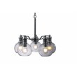 Chloe Lighting Wacian 5-Light Glass Metal Hanging Chandelier in Chrome