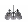 Chloe Lighting Wacian 5-Light Glass Metal Hanging Chandelier in Chrome