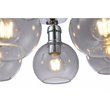 Chloe Lighting Wacian 5-Light Glass Metal Hanging Chandelier in Chrome