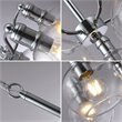 Chloe Lighting Wacian 5-Light Glass Metal Hanging Chandelier in Chrome