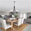 Chloe Lighting Willan 5-Light Glass Metal Up-Hanging Chandelier in Matte Black