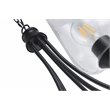 Chloe Lighting Willan 5-Light Glass Metal Up-Hanging Chandelier in Matte Black