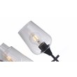 Chloe Lighting Willan 5-Light Glass Metal Up-Hanging Chandelier in Matte Black