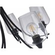 Chloe Lighting Willan 5-Light Glass Metal Up-Hanging Chandelier in Matte Black