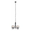 Chloe Lighting Willan 5-Light Glass Metal Up-Hanging Chandelier in Matte Black