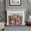 Chloe Lighting Corinth Glass Grape Design Fireplace Screen in Multi-Color