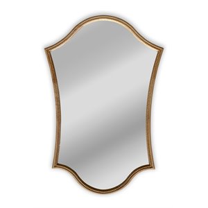 Chloe Lighting Reflection 30&quot Dual-Arched Wood Framed Wall Mirror in Maple