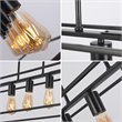 Chloe Lighting Ironclad 5-Light Metal Island Pendant in Matte Black
