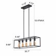 Chloe Lighting Ironclad 5-Light Metal Island Pendant in Matte Black
