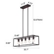 Chloe Lighting Ironclad 5-Light Metal Island Pendant in Oil Rubbed Bronze
