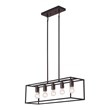 Chloe Lighting Ironclad 5-Light Metal Island Pendant in Oil Rubbed Bronze