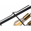Chloe Lighting Ironclad 4-Light Trapezoid Metal Ceiling Pendant in Black/Gold
