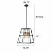 Chloe Lighting Ironclad 4-Light Trapezoid Metal Ceiling Pendant in Black/Gold