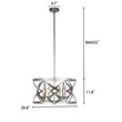 Chloe Lighting Alina 5-Light Metal Ceiling Pendant in Antique Silver