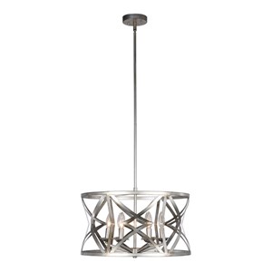 Chloe Lighting Alina 5-Light Metal Ceiling Pendant in Antique Silver