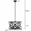 Chloe Lighting Alina 5-Light Metal Ceiling Pendant in Matte Black