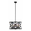 Chloe Lighting Alina 5-Light Metal Ceiling Pendant in Matte Black