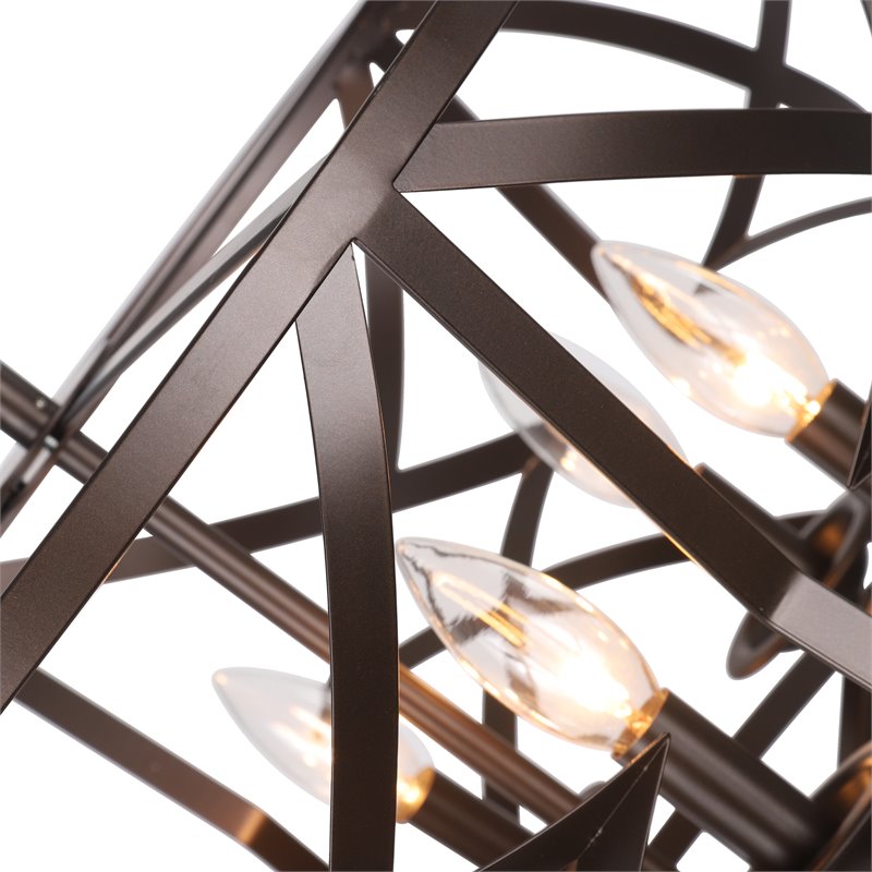 Chloe Lighting Alina 5-Light Metal Ceiling Pendant in Oil Rubbed Bronze