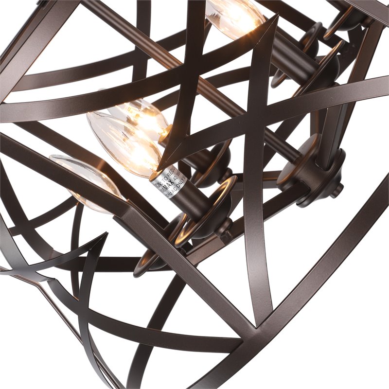 Chloe Lighting Alina 5-Light Metal Ceiling Pendant in Oil Rubbed Bronze