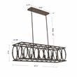 Chloe Lighting Indigo 6-Light Metal Ceiling Pendant in Antique Wood