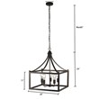 Chloe Lighting Ryder 5-Light Metal Hanging Ceiling Pendant in Antique Wood