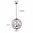 Chloe Lighting Jericho 3-Light Metal Ceiling Pendant in Oil Rubbed Bronze