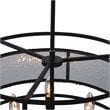 Chloe Lighting Sienna 4-Light Glass Metal Ceiling Pendant in Matte Black