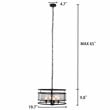 Chloe Lighting Sienna 4-Light Glass Metal Ceiling Pendant in Matte Black