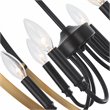 Chloe Lighting Winona 6-Light Metal Hanging Ceiling Pendant in Black/Brass