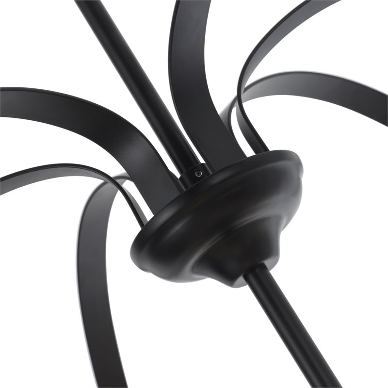 Chloe Lighting Winona 6-Light Metal Hanging Ceiling Pendant in Black/Brass