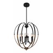 Chloe Lighting Winona 6-Light Metal Hanging Ceiling Pendant in Black/Brass