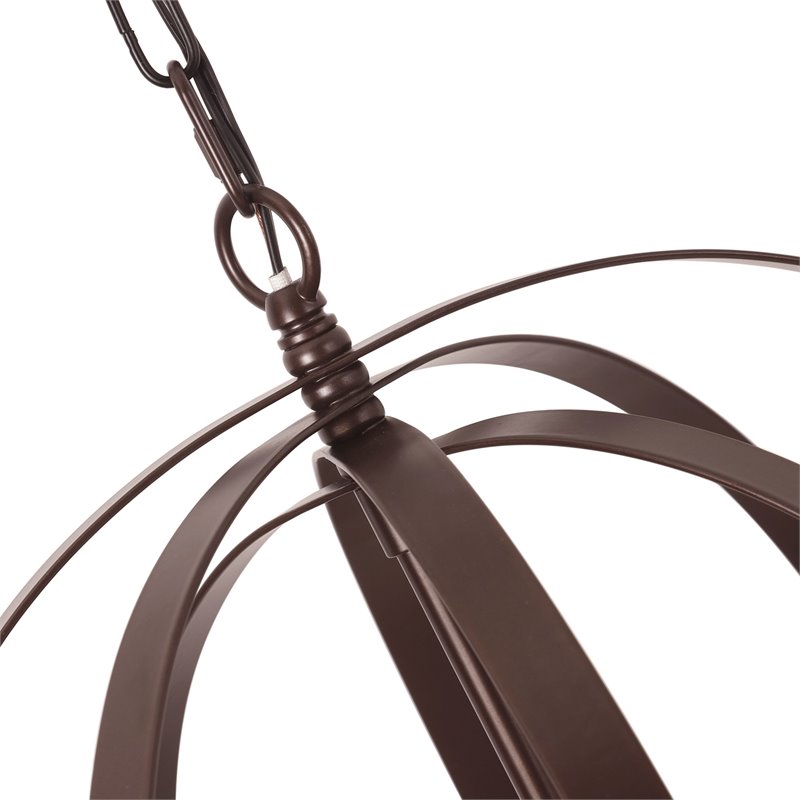 Chloe Lighting Pepper 6-Light Metal Hanging Ceiling Pendant in Bronze