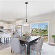 Chloe Lighting Tilian 1-Light Glass Metal Ceiling Pendant in Oil Rubbed Bronze
