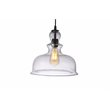 Chloe Lighting Tilian 1-Light Glass Metal Ceiling Pendant in Oil Rubbed Bronze