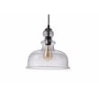 Chloe Lighting Tilian 1-Light Glass Metal Ceiling Pendant in Oil Rubbed Bronze