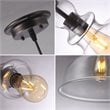 Chloe Lighting Tilian 1-Light Glass Metal Ceiling Pendant in Oil Rubbed Bronze