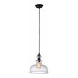 Chloe Lighting Tilian 1-Light Glass Metal Ceiling Pendant in Oil Rubbed Bronze