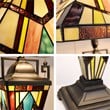 Chloe Lighting Mission Vincent 3-Light Metal Table Lamp in Blackish Bronze