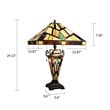 Chloe Lighting Mission Vincent 3-Light Metal Table Lamp in Blackish Bronze