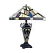 Chloe Lighting Mission Vincent 3-Light Metal Table Lamp in Blackish Bronze