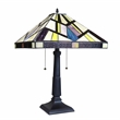 Chloe Lighting Mission Vincent 2-Light Metal Table Lamp in Blackish Bronze
