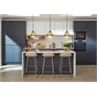 Chloe Lighting Mission Kinsey 1-Light Metal Mini-Pendant in Blackish Bronze