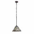 Chloe Lighting Mission Kinsey 1-Light Metal Mini-Pendant in Blackish Bronze