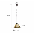 Chloe Lighting Mission Kinsey 1-Light Metal Mini-Pendant in Blackish Bronze